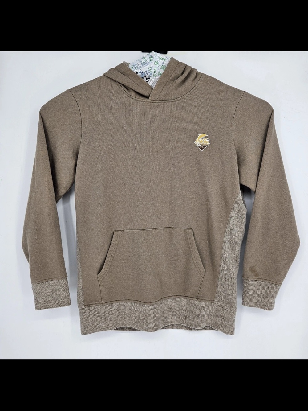 Pink Dolphin Men's Taupe Zip-Up Hooded Jacket